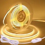 Resim LED COB ışık çubuğu dokunmatik dimmer esnek diyot 5USB lineer iç mekan aydınlatma DIY TV ayna arka aydınlatması duvar dekorasyonu indüksiyon el süpürme akıllı karartma yatak odası dekorasyonu için uygundur 
