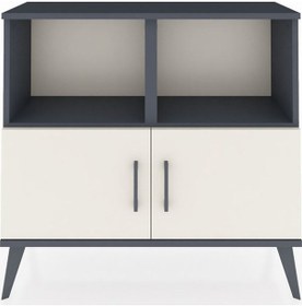Resim Arges Şifonyer 2 Raflı 2 Kapaklı 88x30x80 Antrasit-aytaşı/antrasit Aytaşı/antrasit 