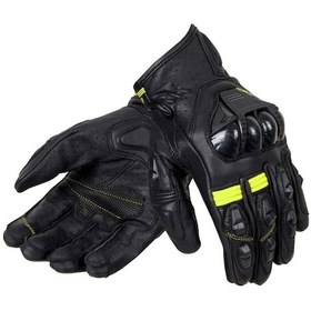 Resim Ozone Rs600 Short Deri Motosiklet Eldiveni 66217 Siyah Yeşil 