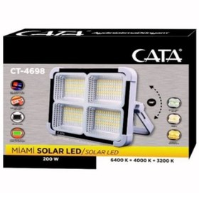 Resim Cata Ct-4698 Miami Solar Led Projektör (YENİ SOLAR PANEL VE PİL ÖMRÜ GÜÇLENDİRİLMİŞ) 