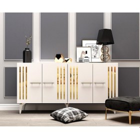 Resim Junes Konsol Beyaz-altın 