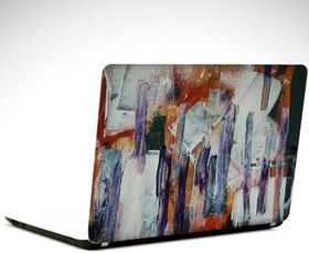 Resim Beyaz Mavi Soyut Laptop Sticker 17 inch (39X27CM) 