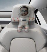 Resim Bk Gift Gift Kişiye Özel Astronot Tasarımlı Araç Koltuk Bebek Yastığı-13 