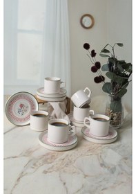 Resim Keramika Rose Line Stackable Çay Takımı 12 Parça 6 Kişilik 22910 