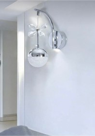 Resim Pil Gün Işığı Ledli Lüks Duvar Aplik Krom Krom 