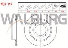 Resim MITSUBISHI CARİSMA 96-05 ARKA FREN DİSK 260MM (WALBURG) 