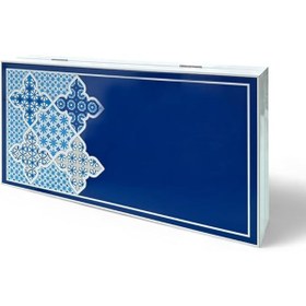 Resim CET PRIME Blue Tile Tavla, Çizilmez Zeminli, Mıknatıslı MDF Kasa, 2 Kat Vernik Cilalı 