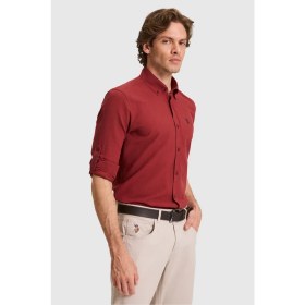 Resim U.s. Polo Assn. Erkek Vişne Gömlek Basic 50324660-VR223 
