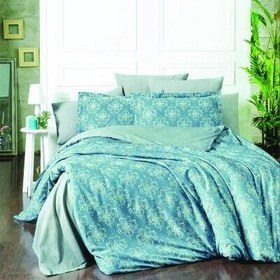 Resim Maxstyle Vintage Lyocell Mavi Çift Kişilik Nevresim Takımı 