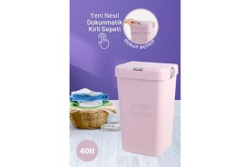 Resim Şık ve Fonksiyonel 40 Lt Dokunmatik Kapaklı Çöp ve Çamaşır Sepeti 