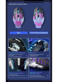 Resim Yüksek Hassasiyetli 3200 Dpı Ayarlanabilir Metalik Kaplamalı Ergonomik Kablolu Mouse Kablosuz 