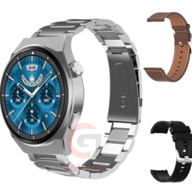 Resim GoMarkt Watch Gt3 Pro Uyumlu Titanyum Kasa Akıllı Saat Hx-3 Max 46 Mm Akıllı Saat Konuşma Özellikli 