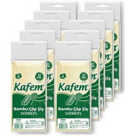 Resim Kafem Bambu Çöp Şiş 15 cm 3 mm 100 Lü X 10 Paket 