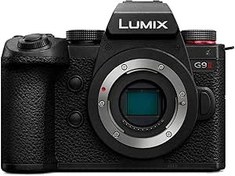 Resim Panasonic LUMIX DC-G9M2E Aynasız Kamera Mikro Dört Üçüncü, 25.2MP, 4K 120p/100p ve 5.7K 30p/25p, AF Faz Hibrid, 5 Eksenli BIS, LVF OLED, Wi-Fi, Bluetooth, HDMI, Sadece Vücut, Siyah 