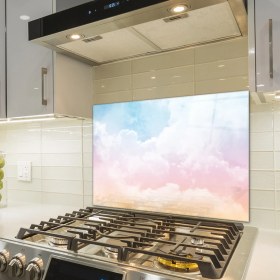 Resim Decorita Renkli Bulutlar | Cam Ocak Arkası Koruyucu | 49,5cm x 76cm 