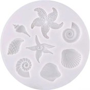 Resim Yaozixa Deniz Canavarları Ve Kabuk Desenli Gri Silikon Kalıp - Çikolata, Şeker Ve Pasta Dekorasyonu İçin El Yapımı Kalıp 