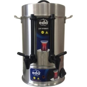Resim Eda Elektrikli Çelik Çay Makinası - 120 Bardak Çift Musluklu Semaver Çay Otomatı 