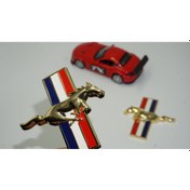 Resim Mustang Koşan At Çamurluk Yanı 3m 3d Gold Metal Logo Amblem 