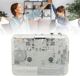 Resim Kasetten MP3'e Dönüştürücü, HiFi Stereo Ses, Retro Şeffaf Kılıf, USB Taşınabilir Kasetçalar, Kulaklıklar, Kulaklıklar Veya Araç Hoparlörleri Için 