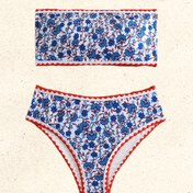 Resim Yeni Şık Çiçekli Dantel Seksi Kadın Bikini Takımı 