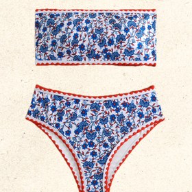 Resim Yeni Şık Çiçekli Dantel Seksi Kadın Bikini Takımı 