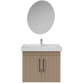 Resim Creavit D20 65 Cm Banyo Dolabı Ve Yuvarlak Ayna Takım Dafne 