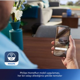 Resim Philips HomeRun 3000 Serisi Aqua Siyah Akıllı Robot Süpürge - AYAKKABILIK HEDİYELİ 