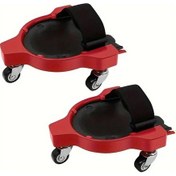 Resim Gateesat Kırmızı Çift Dizlik: 360 Derece Dönen Tekerleklerle Konforlu Ve Dayanıklı Kırmızı Çift 