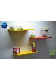 Resim Peakdizayn Fanatiklere Özel 3'Lü Duvar Raf Seti 50*70*90*20Cm 