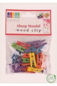 Resim OMZ Ahşap Mandal Küçük Renkli 24 Adet Kız Cocuk Erkek Cocuk Oyuncak Egitici Oyuncak Kız Oyuncakları Erk 