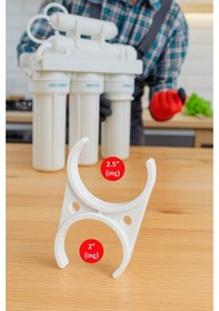 Resim Su Arıtma Cihazı Çift Taraflı Filtre Kelepçesi 2" x 2,5" Klip (5 Adet) 