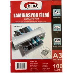 Resim Elba Laminasyon Filmi A3 100 MIC 303x426 