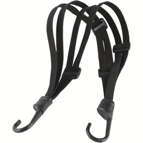 Resim 62.99cm Elastik BSDDP Siyah Fileli Motosiklet Kaskı İpi 2 Kanca ile, Güvenli Depolama, Geri Çekilebilir, Dayanıklı, Motosiklet Aksesuarları için 
