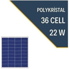 Resim Lexron 22w Polykristal Güneş Paneli 