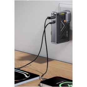 Resim Yesido YP89 Akım Korumalı ve Stantlı 10.000 mAh 5in1 22.5W PD ve 15W Kablosuz Hızlı Şarj Destekli Magsafe Powerbank 