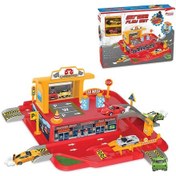 Resim Tek Katlı Araç Otopark Oyun Garaj Seti 