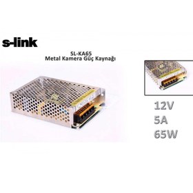 Resim S-link SL-KA65 12V 5A 65W Metal Kamera Güç Kaynağı 