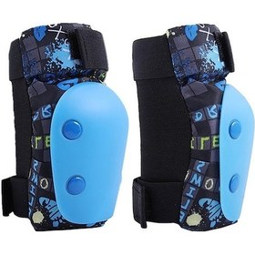Resim Çocuklar İçin Spor Koruyucu Seti Dirsek, Diz, Bilek Koruyucuları - M Bedeni 8-12 Yaş Mavi 