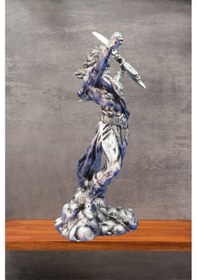 Resim Zeus Heykel Biblo Mitolojik Tasarım - Ev Ofis Dekoratif Hediyelik Aksesuar 25 Cm Gümüş 