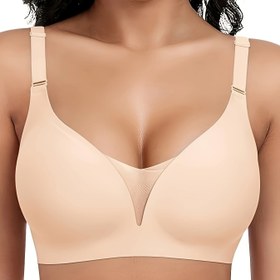 Resim Kablosuz Bralette, Görünmez Konfor, Rahat, Düz Renk, Naylon, Orta Destek, Çıkarılabilir Dolgu, Örgü Kumaş, Dantel Kenar, Çelik Tel Yok, Anti-Sagging, Yetişkin Kadınlar İçin 