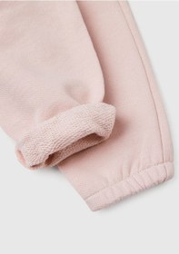 Resim Bebek Toz Pembe Arkası Tavşan Detaylı Beli Lastikli Eşofman Altı Pembe 