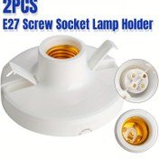 Resim 2 adet E27 Vidalı Soket Lamba Tutucuları - Düz Montaj, Anti-Drop Tasarımı, İç Mekan Tavan Fanları ve Aydınlatma için, 85V-265V Uyumlu, Edison Ampul Tabanı, Kablolu Elektrik Ayarı, Tavan Fanı Aksesuarı | Modern Lamba Tutucu | Şık Beyaz Bitiş, Ev Aydınlatması için Lamba Tutucuları 
