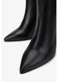 Resim Valmenti Kadın . Siyah Deri Topuklu Bot 1052 285 Bn Bot Sk24-25 Sıyah Dr Siyah Deri 