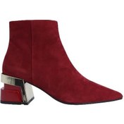 Resim Poletto Hakiki Deri Kırmızı Bot Topuklu 8972 17 V3-2387 Kırmızı 