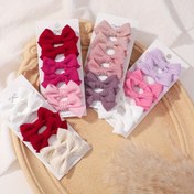 Resim 6 Adet Sevimli Prenses Kelebek Saç Tokaları Kızlar İçin - Sevimli Vintage Esintili Kumaş Fiyonk Tokaları, Karışık Renkler (Kırmızı, Pembe, Beyaz, Mor), Yumuşak Polyester & Demir, Günlük & Rahat Giyim İçin Mükemmel, Oynak Saç Stili | Kelebek Fiyonk Tokaları | Polyester Lif Tokaları, Kızlar İçin Saç Aksesuarları 