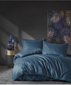 Resim Cotton Box Çift Kişilik Saten Nevresim Takımı Elegante Stripe Ma 