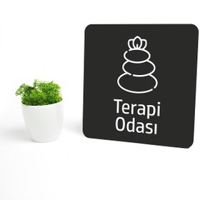 Resim Terapi Odası Levhası - Gümüş / 15x15 cm 