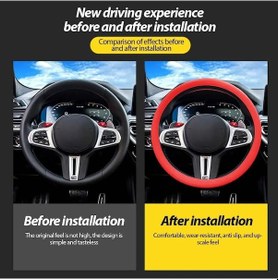 Resim Evrensel Araba Silikon Direksiyon Kapağı Elastik Kaymaz Yumuşak Çok Renkli Oto Silicone Thin Red Diğer 