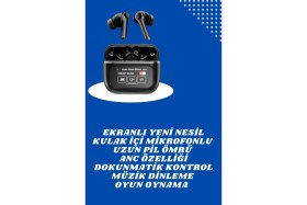 Resim Nuveden Ieg™ Ekranlı Yeni Nesil Pro Kulaklık ve Akıllı Saat Kampanyası Kulak Içi Mikrofonlu 