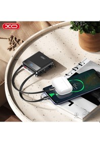 Resim Pr224 38.5w Pd Hızlı Dahili Type-c Usb-c / Lightning Usb-a 3 Çıkış Ekranlı 10000 Mah Powerbank Siyah 